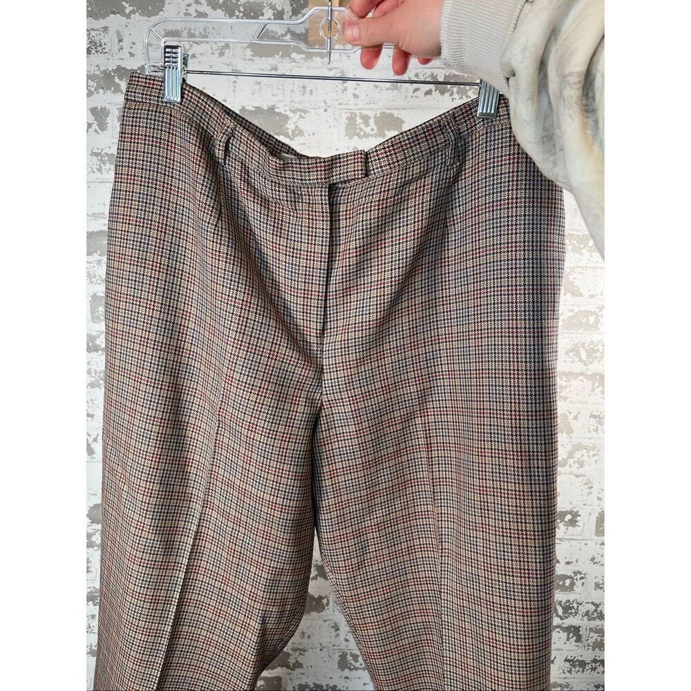 Pendleton | women plaid multicolored striped pants 100% wool straight leg